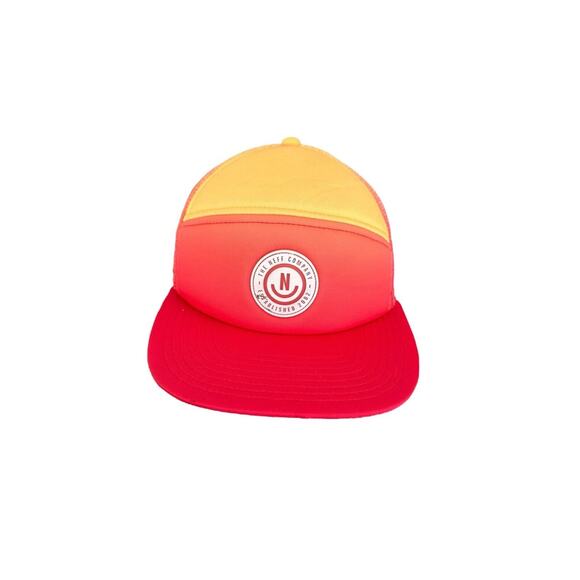 Neff Trucker Hat Snapback Gradient‎ Red Yellow Mesh Cap Adjustable Pre-Owned - Picture 1 of 6